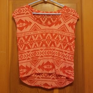 Patterned Arizona Jean's Sheer Top, Size S